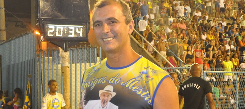 Carnavalesco Paulo Barros, ainda à frente da Unidos da Tijuca, na Marquês de Sapucaí